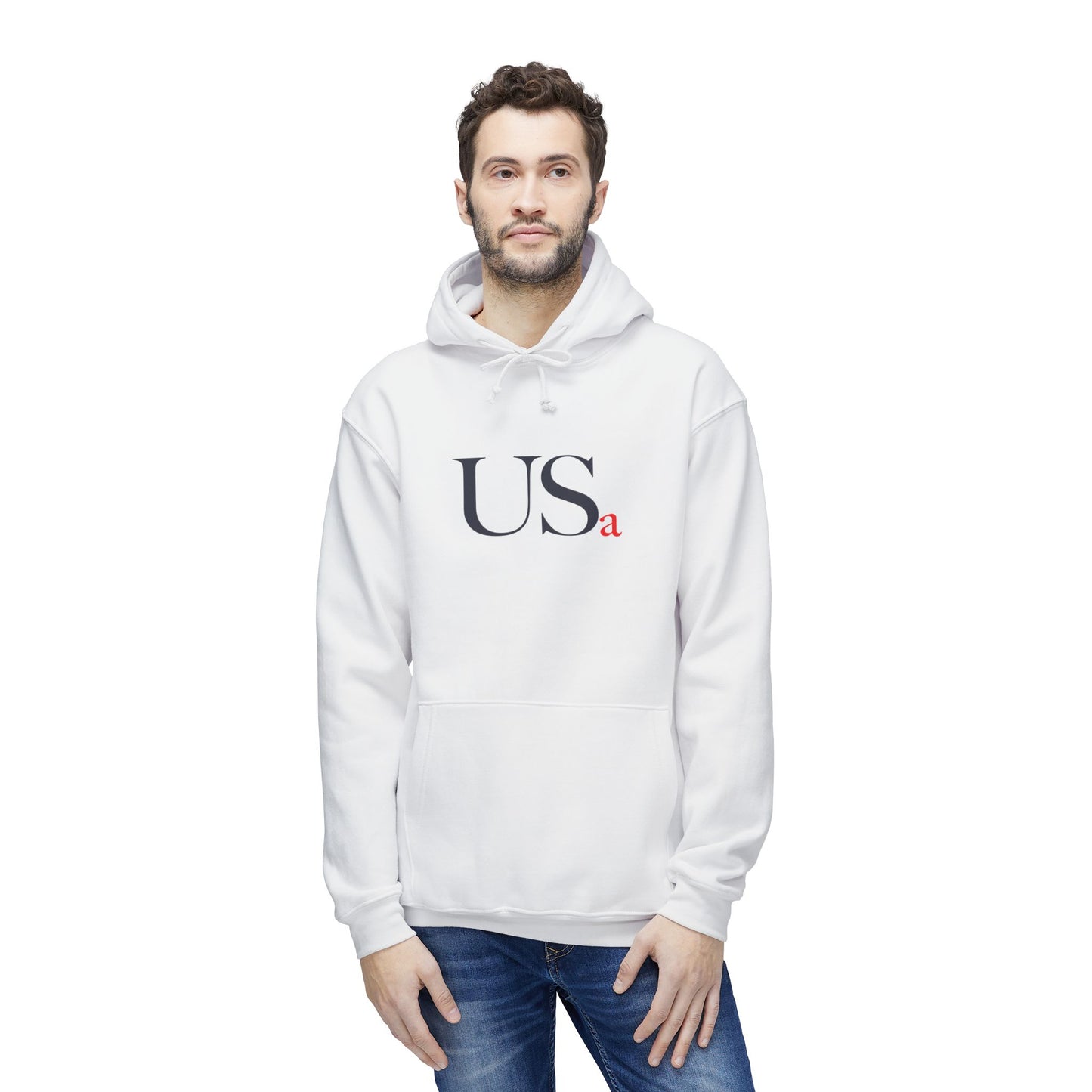 Standard USa Hoodie - White/Grey (Made in USA)