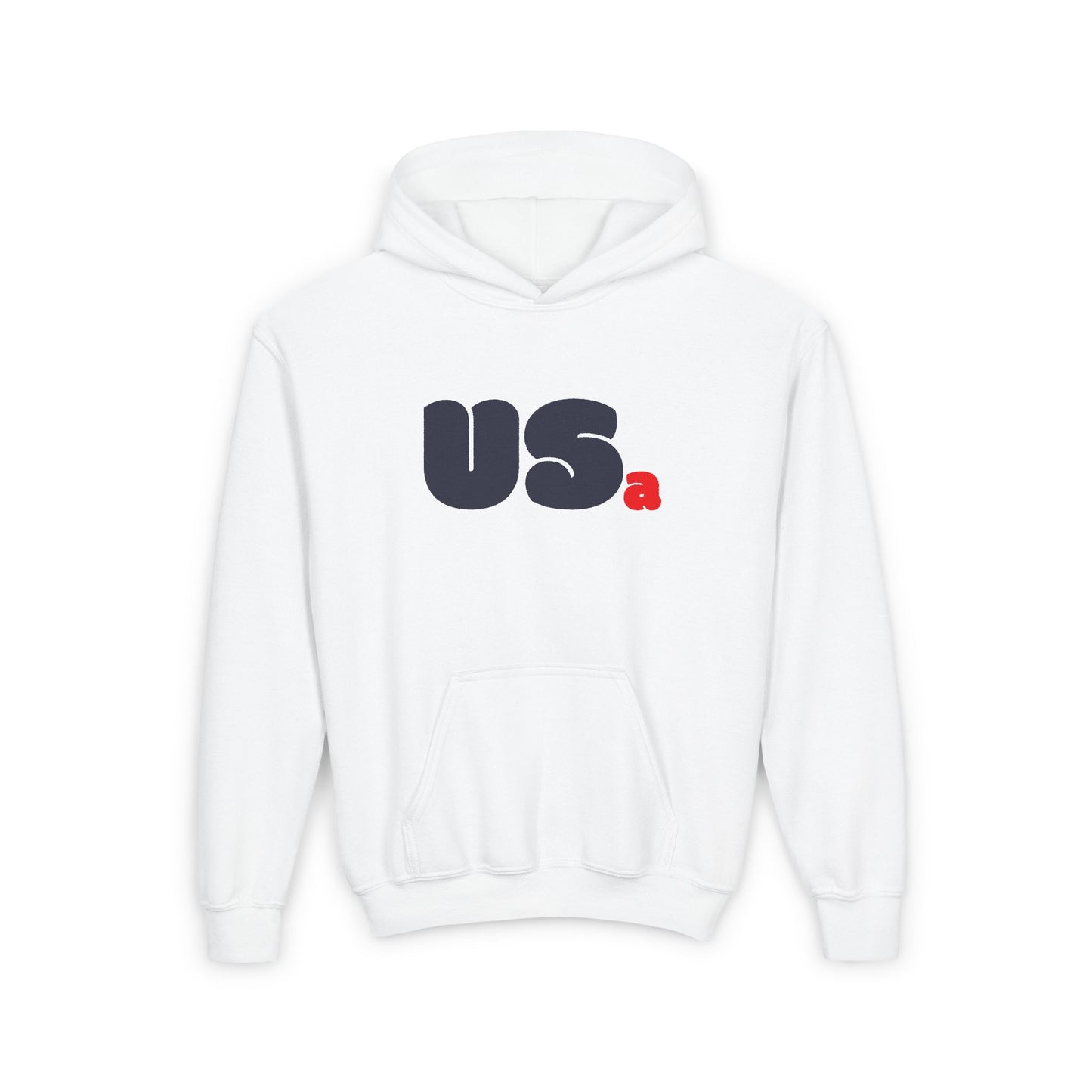 USa Youth Bubble Hoodie - White/Grey