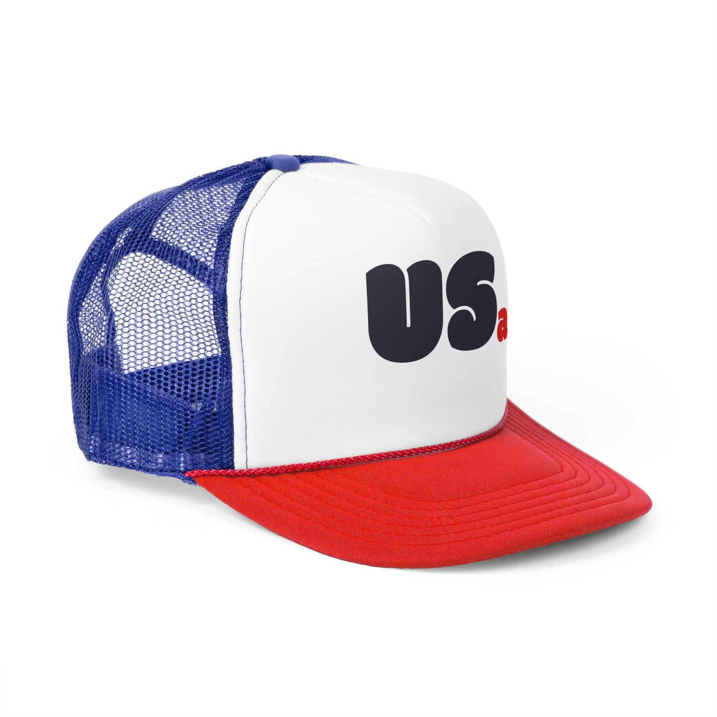 USa Bubble Trucker Hat - Royal/Red