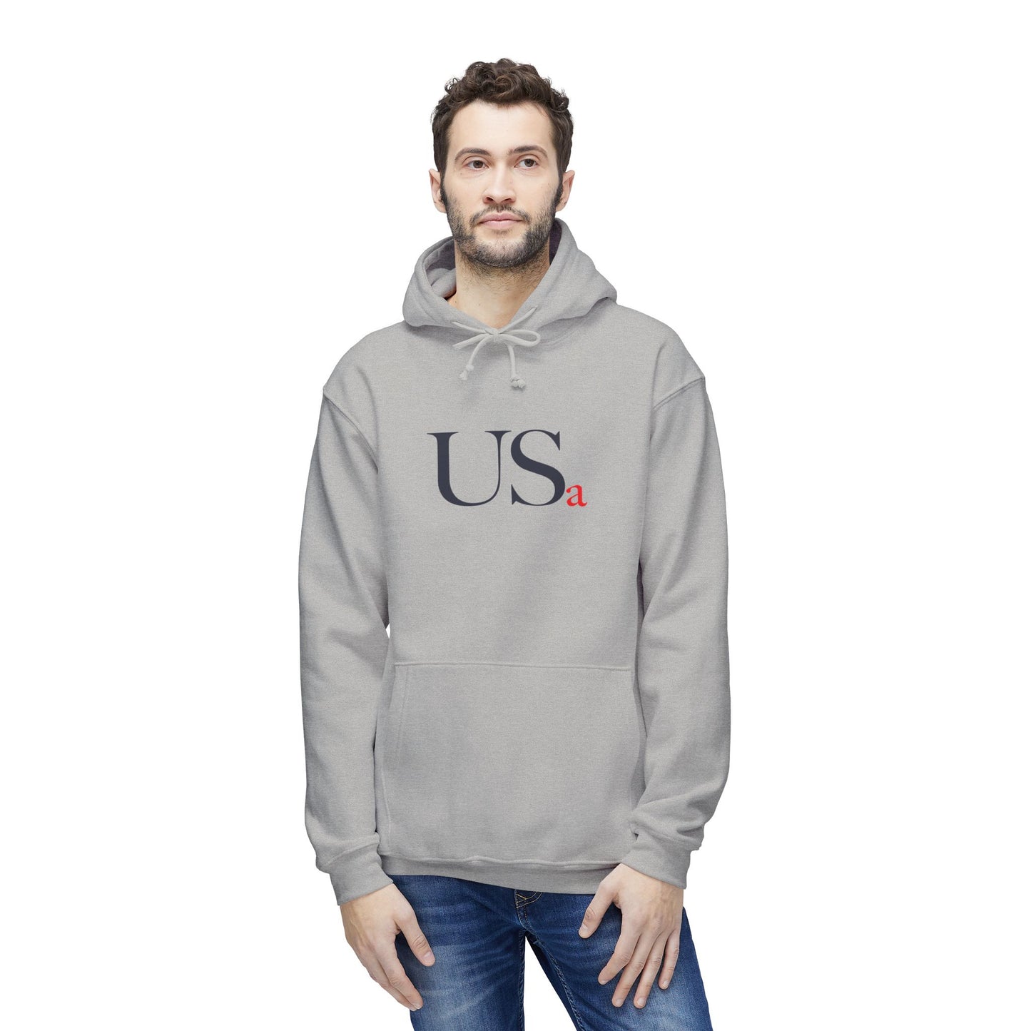 Standard USa Hoodie - White/Grey (Made in USA)