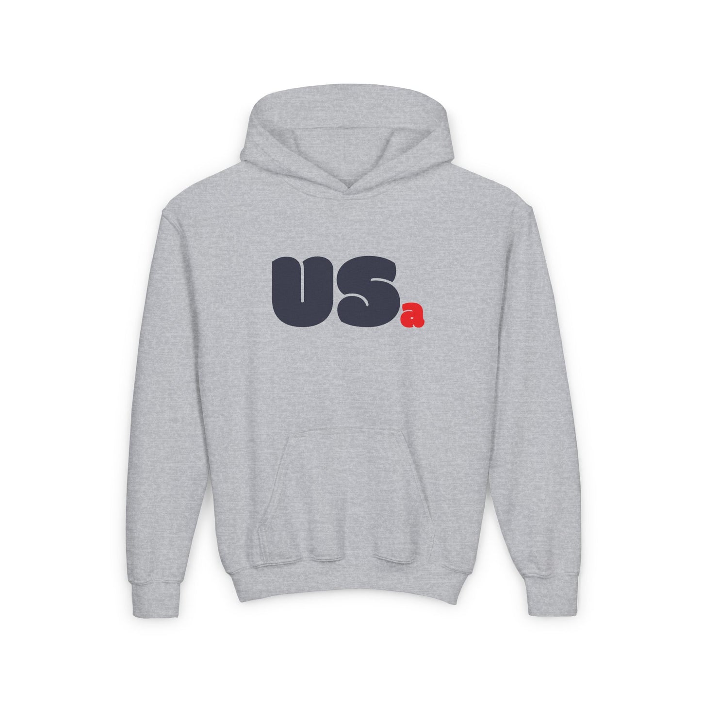 USa Youth Bubble Hoodie - White/Grey