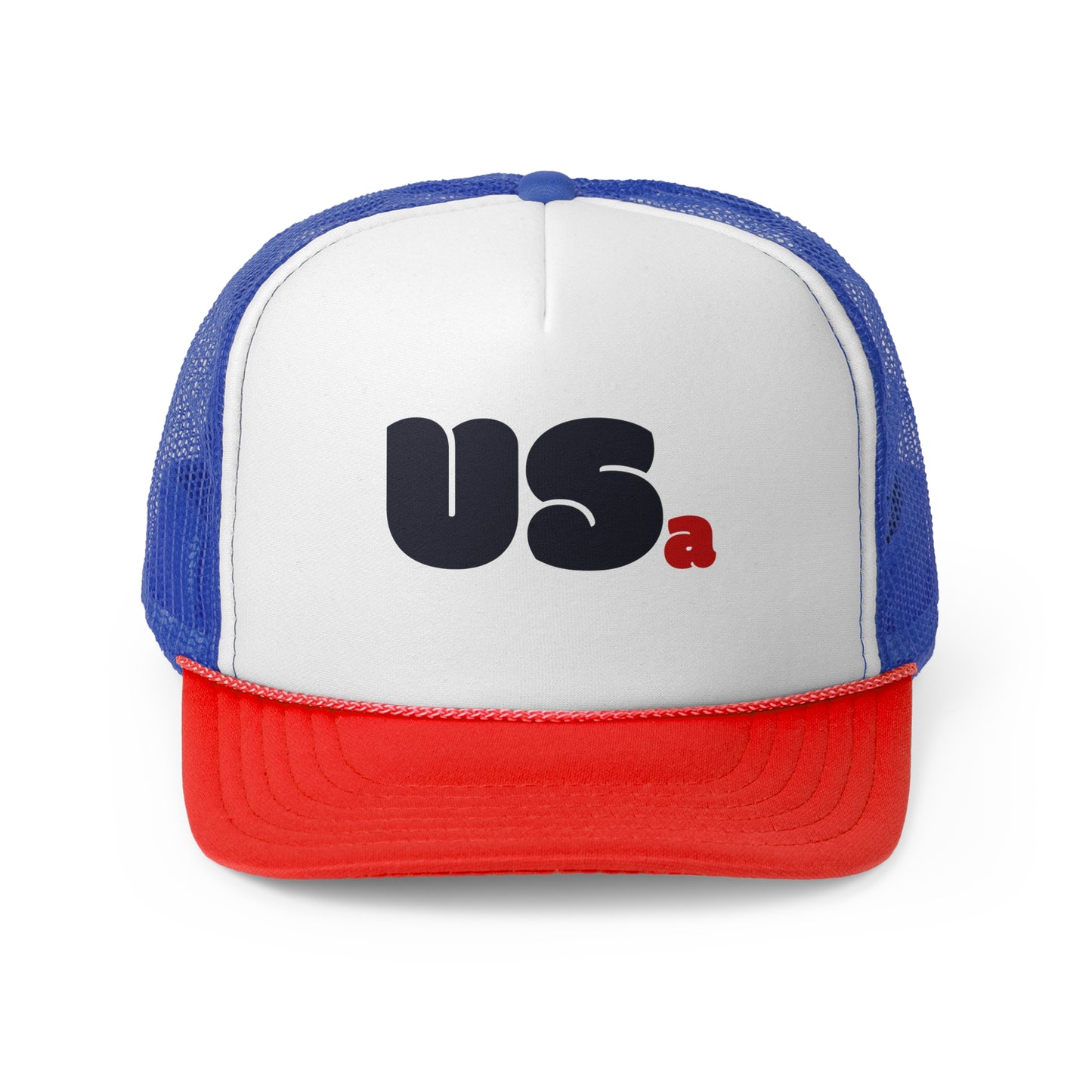 USa Bubble Trucker Hat - Royal/Red